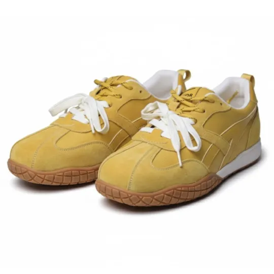 Warrior Kids’ Yellow Casual Shoes – White Lace & Brown Sole Edition